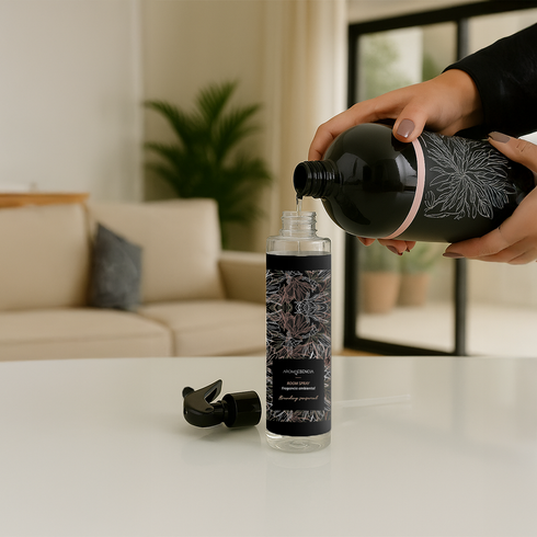 Botella vacía con atomizador de rocio fino para Refill de Room Spray – 250 ml