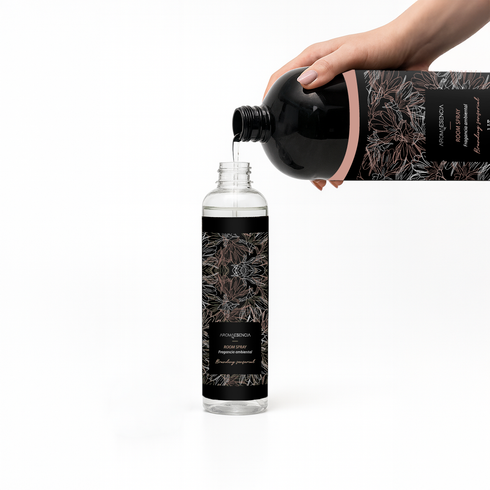 Botella vacía con atomizador de rocio fino para Refill de Room Spray – 250 ml